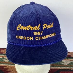 Vintage AmaPro Central Point, Oregon 1987 champions Corduroy SnapBack Hat